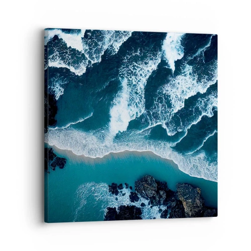 Canvastavla - Bild på duk - Insvept i vågorna - 30x30 cm