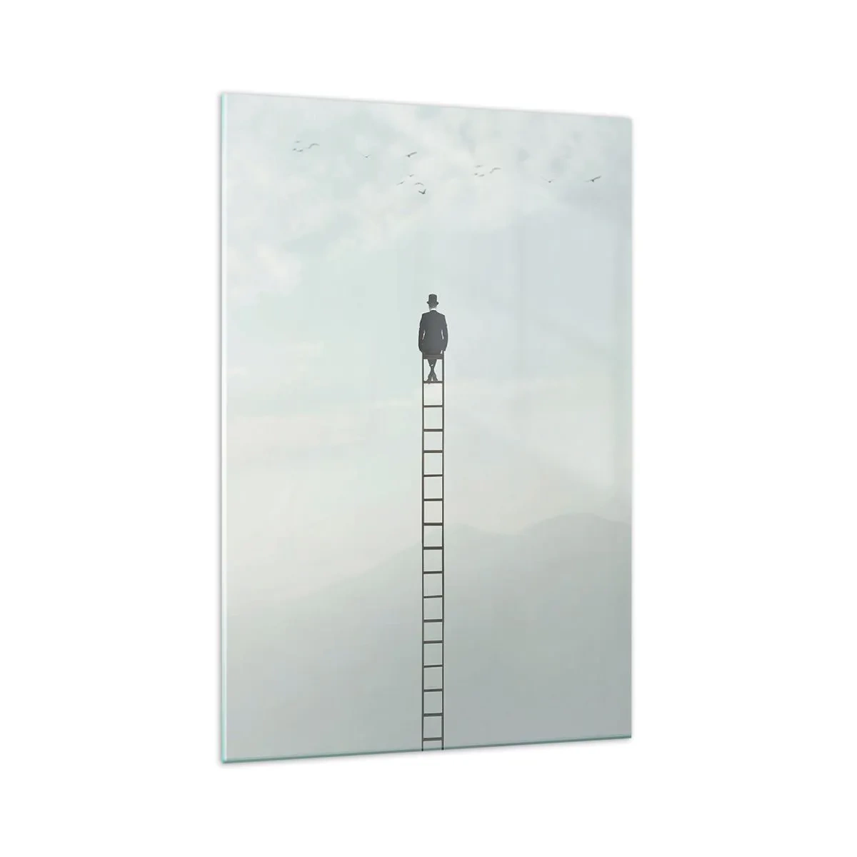 Glastavla - Bild på glas - Var över det - 70x100 cm