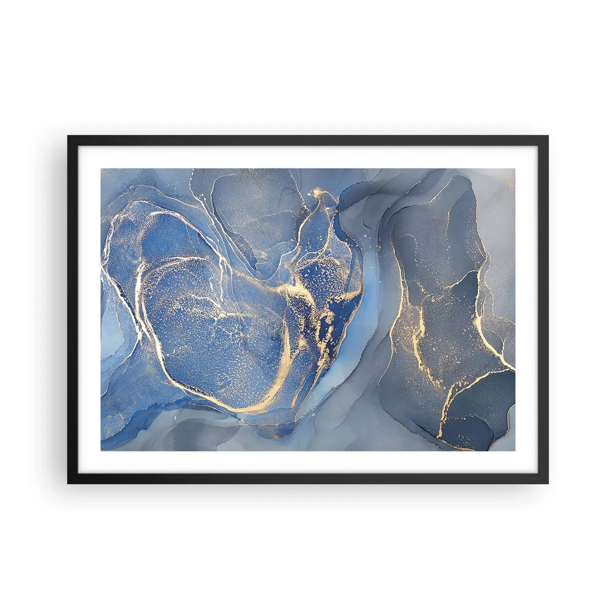 Affisch i svart ram - Gulddamm - 70x50 cm