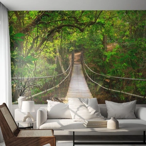 Självhäftande Fototapet Deluxe Sticker - Ty trädgården är full av klätterväxter - Landskap, Skog, Natur - 300x210 cm