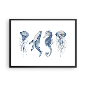 Affisch i svart ram - Havets under - 70x50 cm