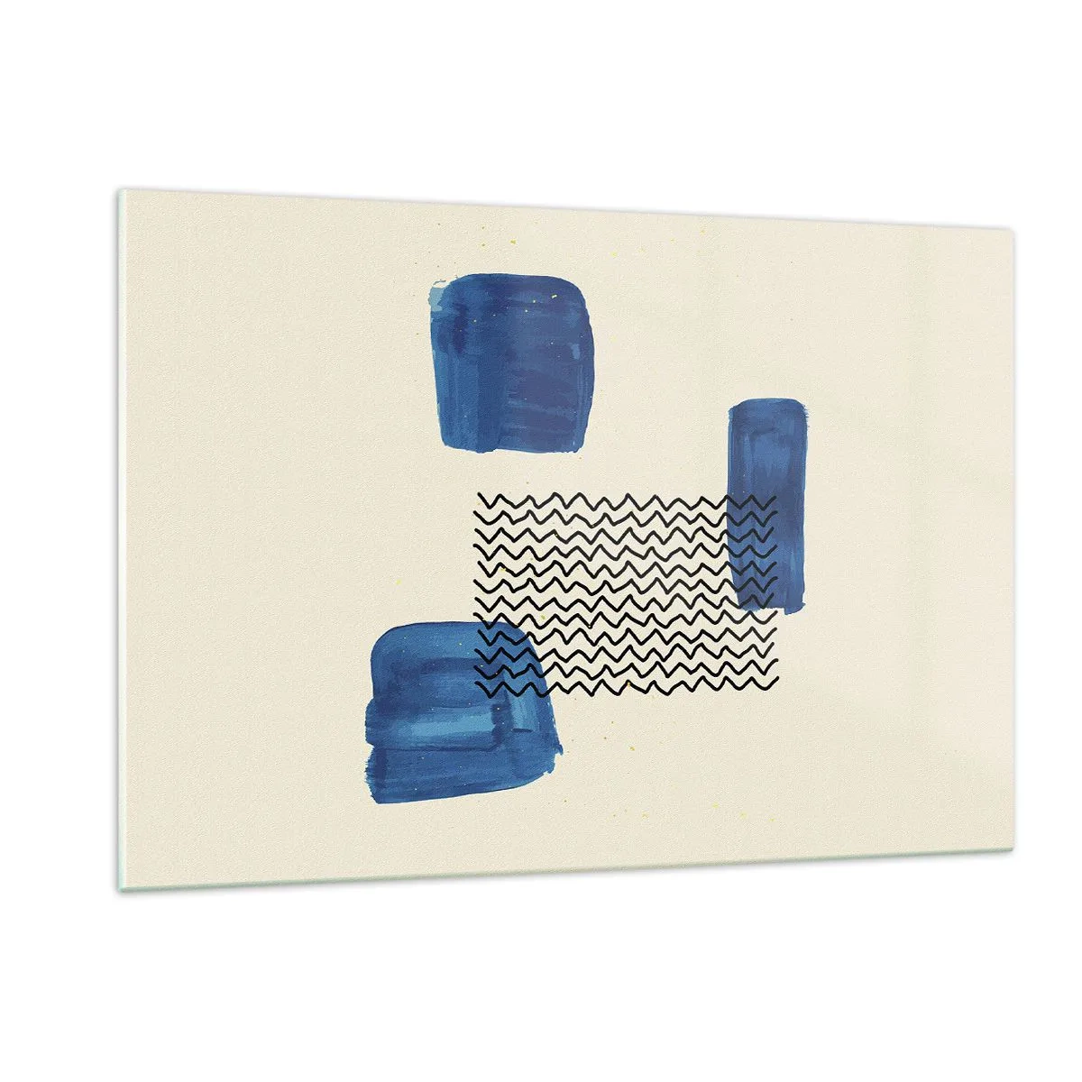 Glastavla - Bild på glas - Abstrakt kvartett - 120x80 cm