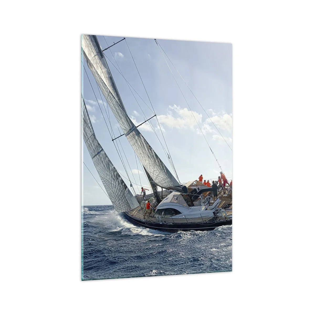 Glastavla - Bild på glas - Låt bättre vinna - 70x100 cm