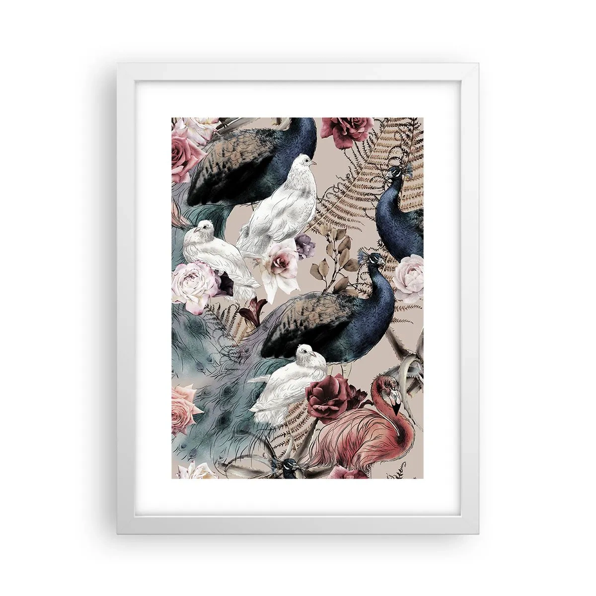 Affisch i vit ram - I palatsträdgården - 30x40 cm