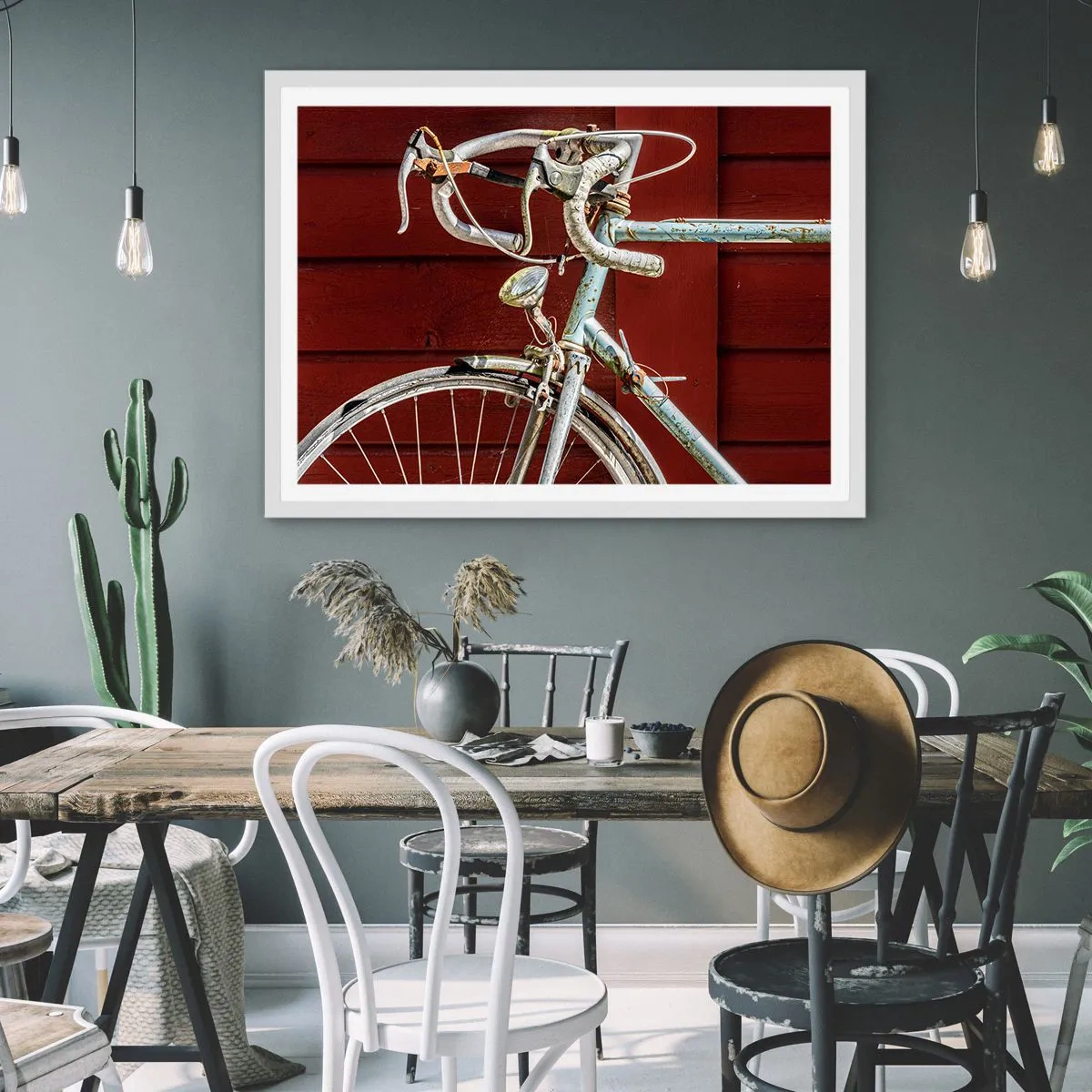 Affisch i vit ram - Skapad för segrar - 50x40 cm