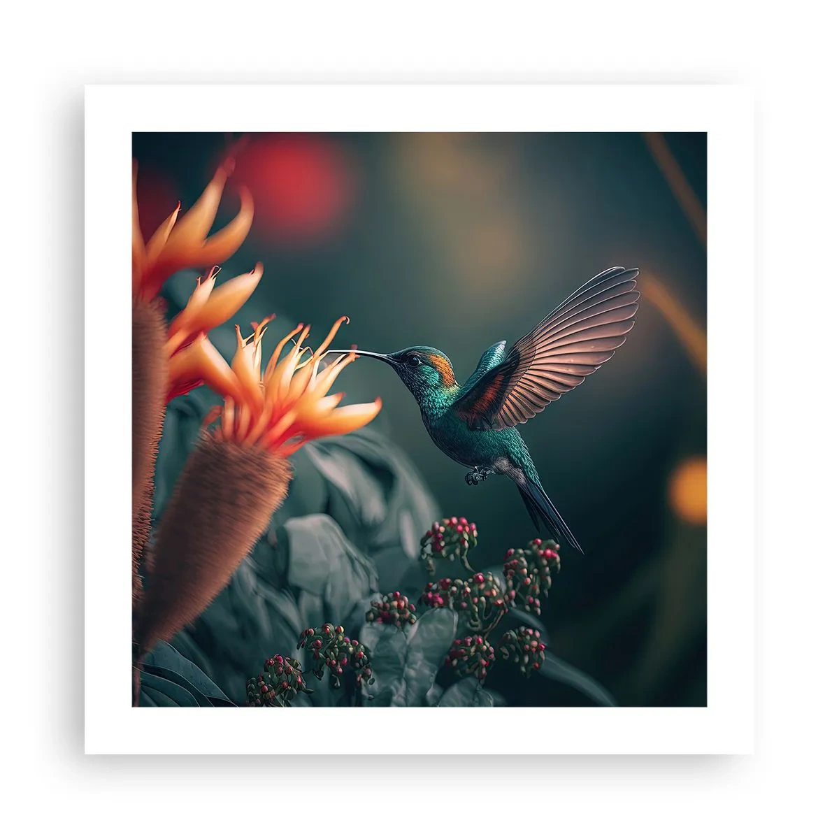 Affisch - Ett verkligt färgglatt liv - 50x50 cm