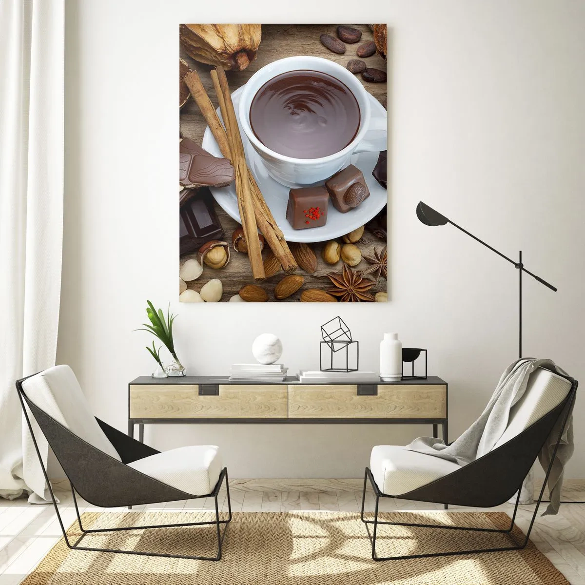 Glastavla - Bild på glas - Från sagolika chokladfabriken - 50x70 cm