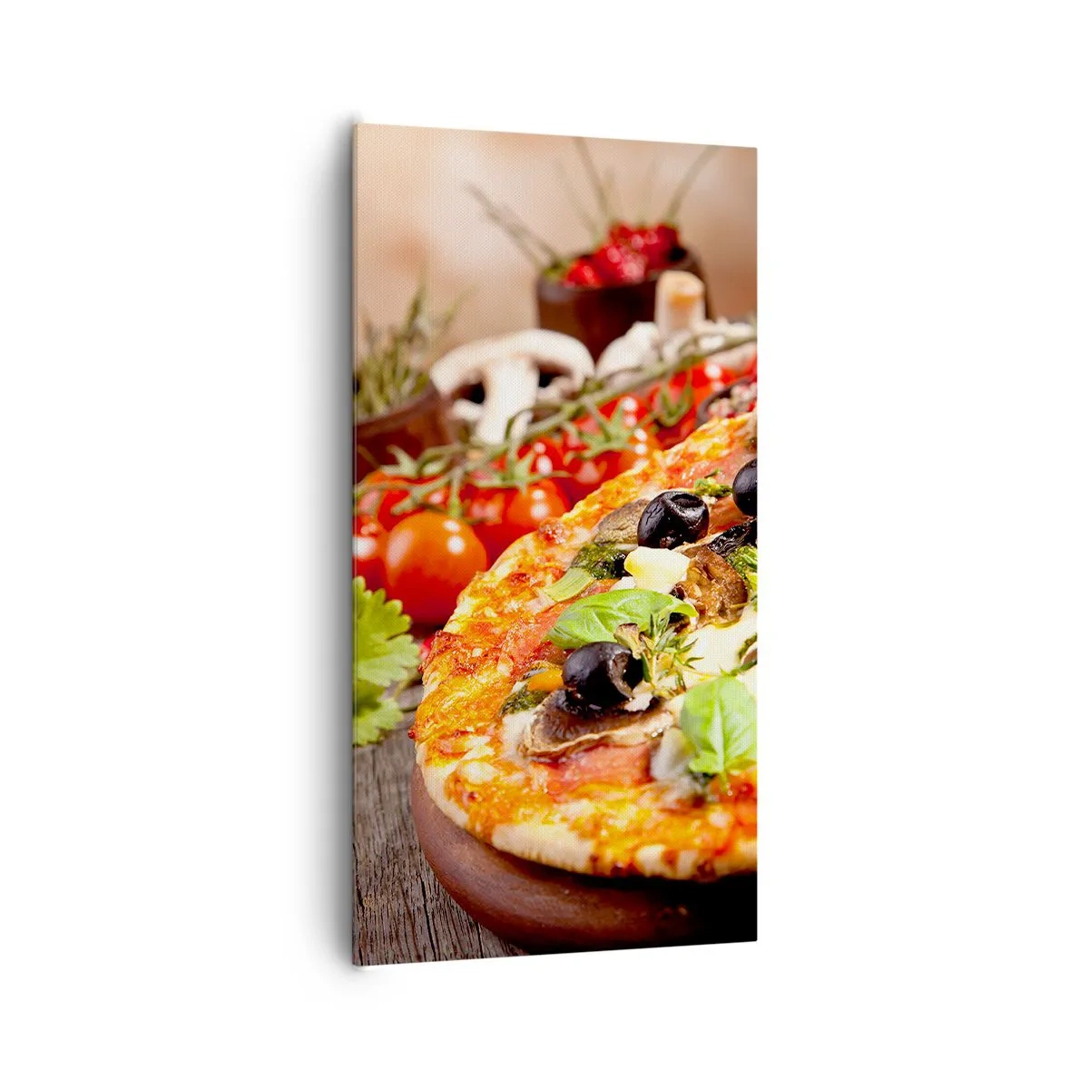 Canvastavla - Bild på duk - Ingredienser ur jorden - 65x120 cm