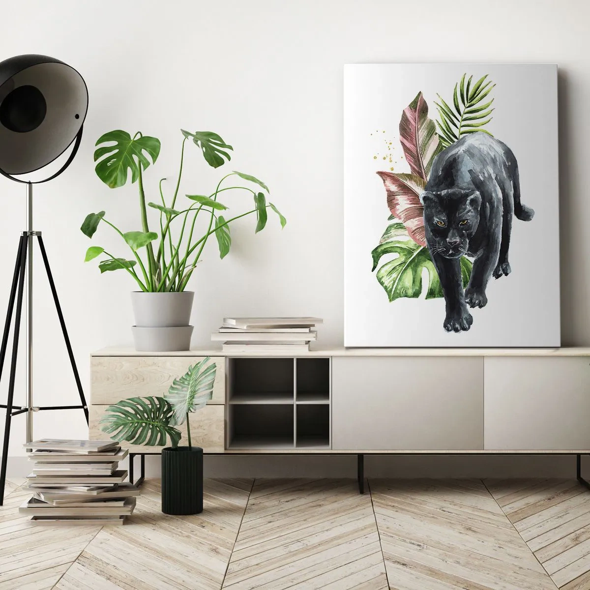 Canvastavla - Bild på duk - Vilt hjärta - 65x120 cm