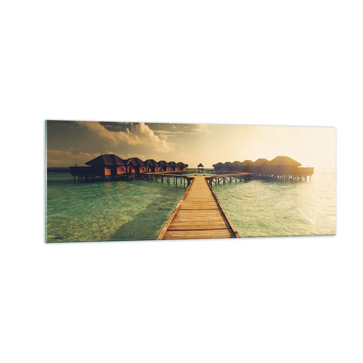 Glastavla - Bild på glas - Varm inbjudan - 140x50 cm