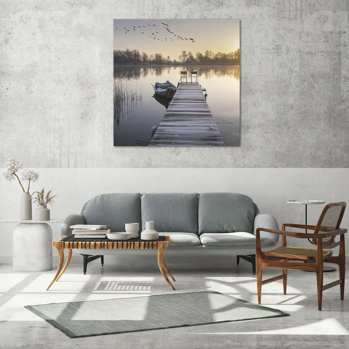 Glastavla - Bild på glas - Kommer tillbaka om en viss tid - 30x30 cm