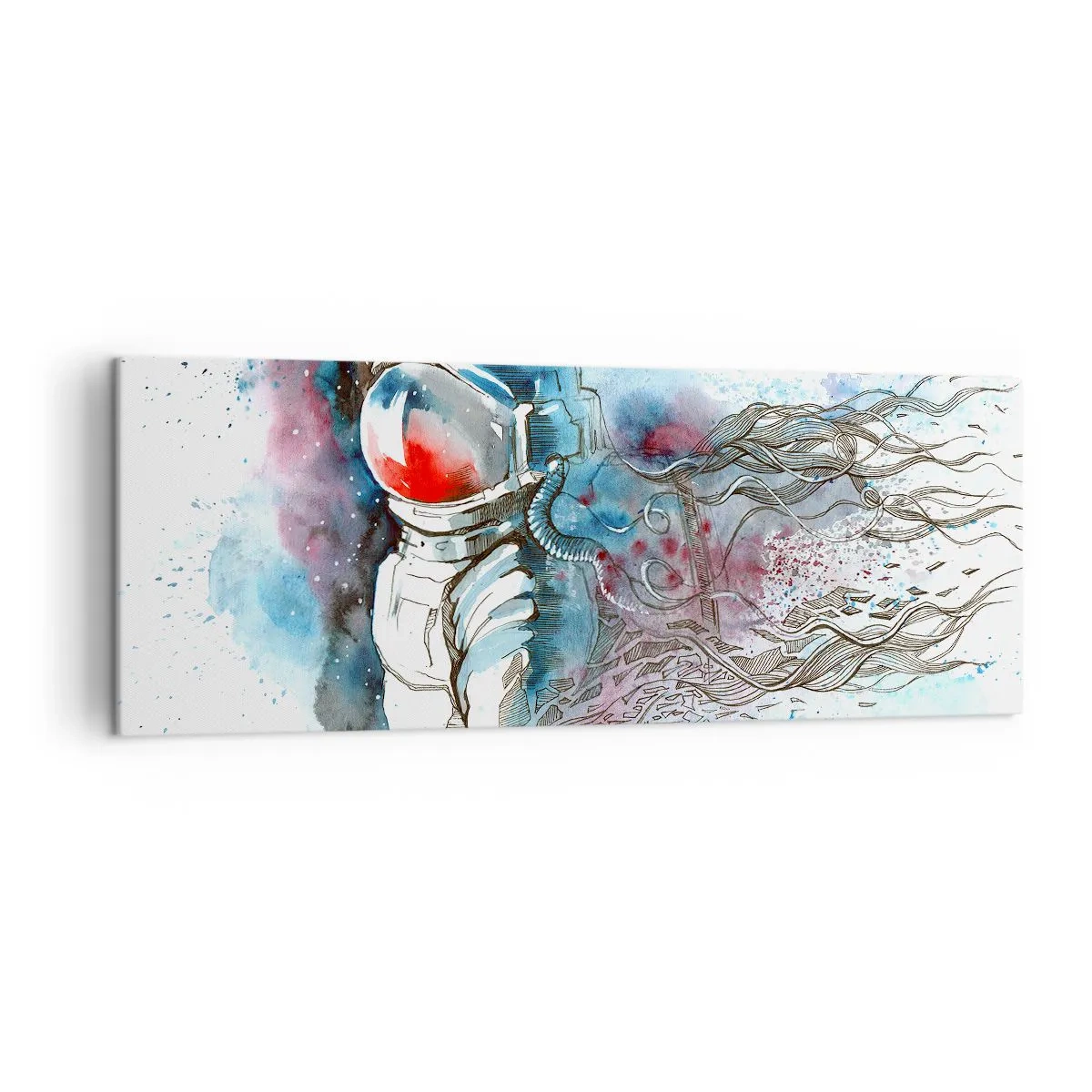 Canvastavla - Bild på duk - Ensam med rymden - 140x50 cm