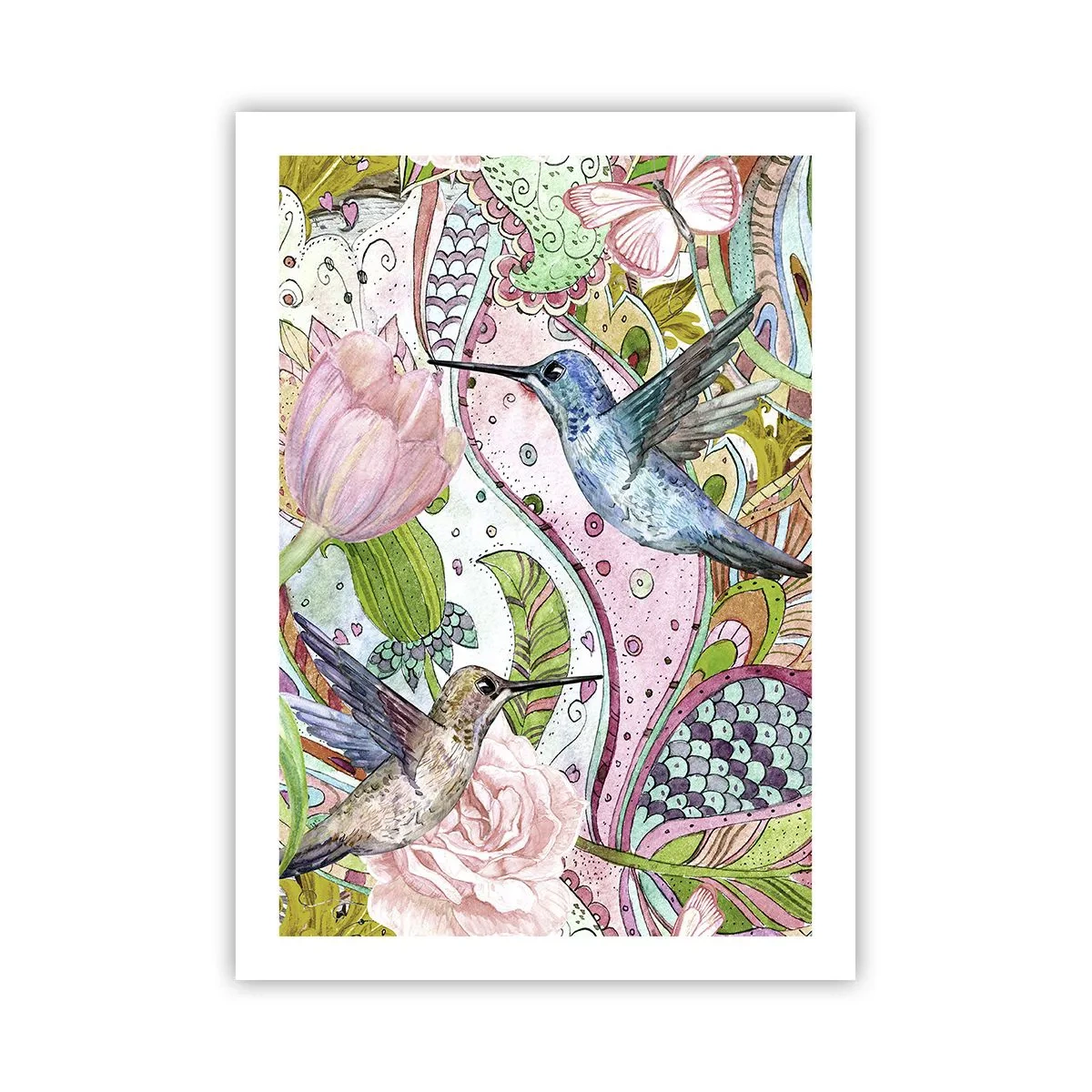 Affisch - Inbäddade i klätterväxter - 50x70 cm