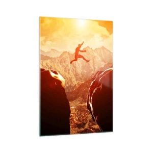 Glastavla - Bild på glas - Passera gränser - 70x100 cm