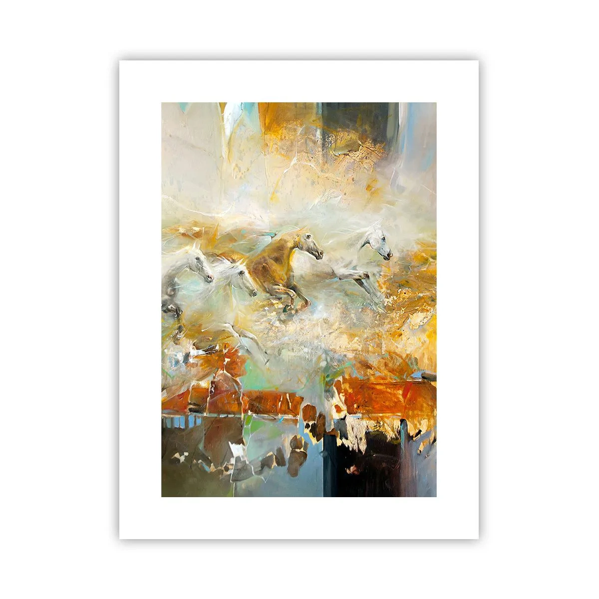 Affisch - Galopp genom ljuset - 30x40 cm