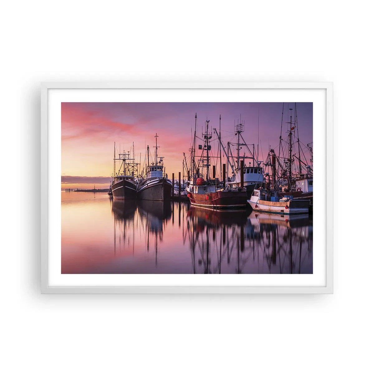 Affisch i vit ram - Inför nästa dag - 70x50 cm