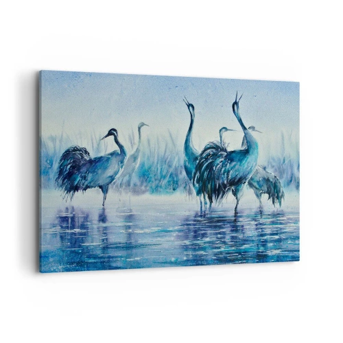 Canvastavla - Bild på duk - Morgonmöte - 120x80 cm