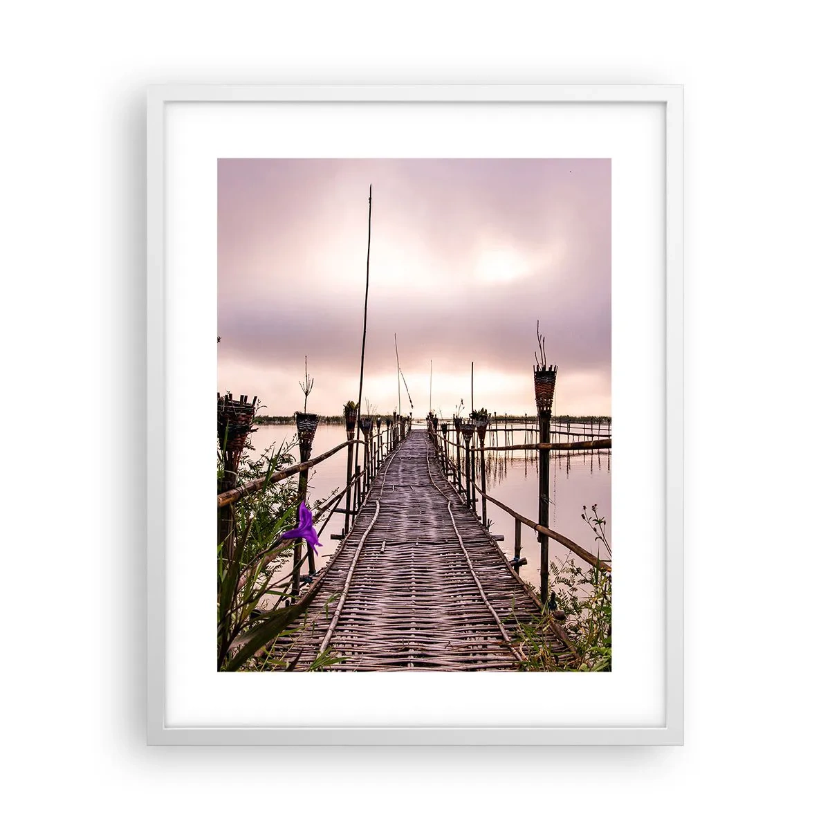 Affisch i vit ram - Asiens lugn och tystnad - 40x50 cm