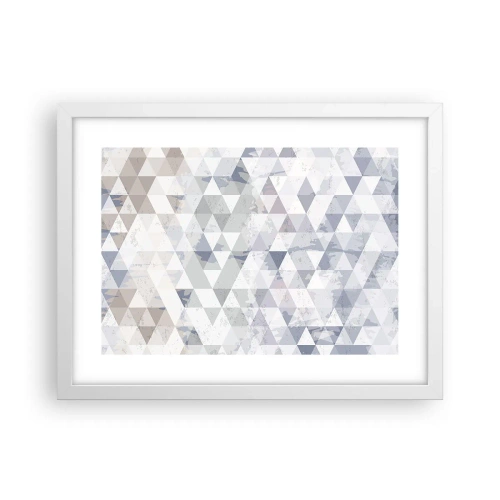 Affisch i vit ram - Trianglar - 40x30 cm