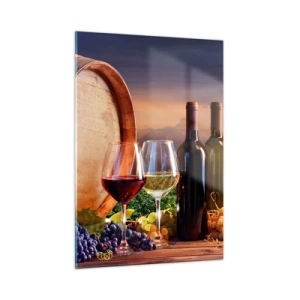 Glastavla - Bild på glas - Här smakar livet - 50x70 cm