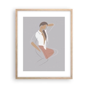 Affisch i ram av ljusek - Charmens kontur - 40x50 cm