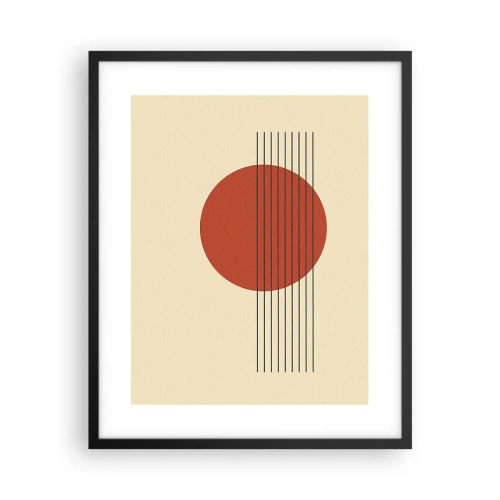 Affisch i svart ram - Cirkel och linjer - 40x50 cm