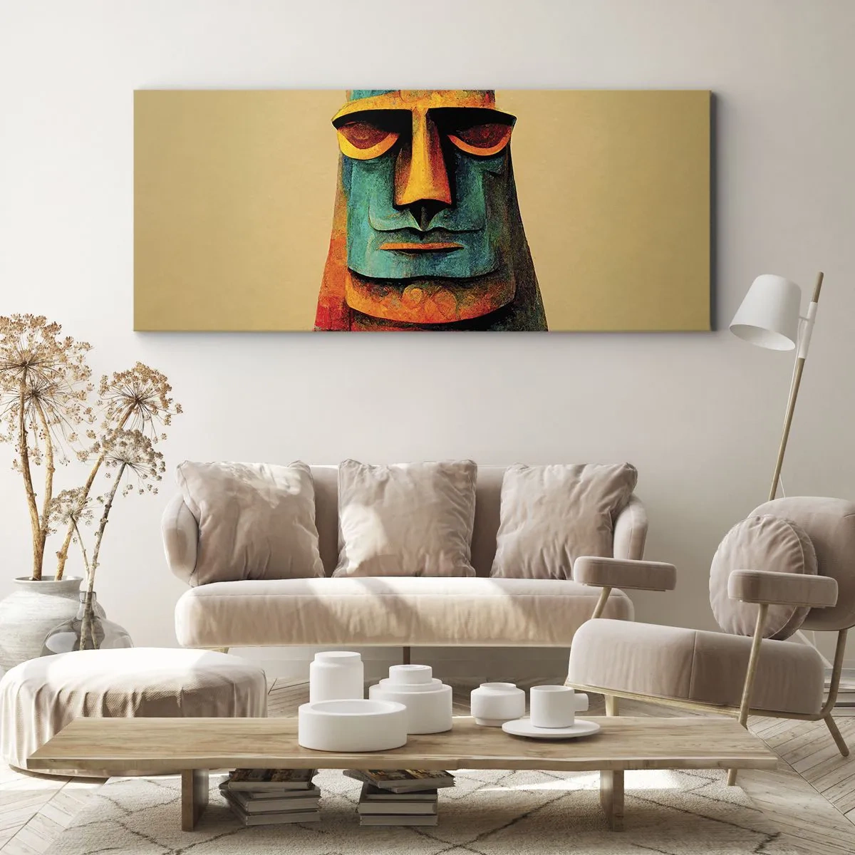 Canvastavla - Bild på duk - Statylik, men ändå sympatisk - 100x40 cm