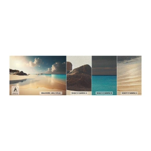 Provbit av fototapet Premium Sand - En drömlik dag - Vild strand, Hav, Kant - 100x30 cm