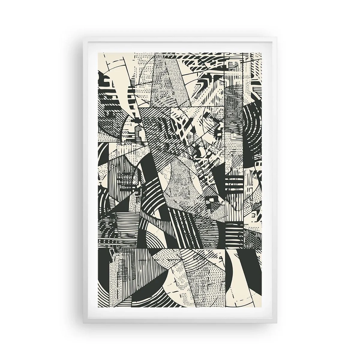 Affisch i vit ram - Nutidens dynamik - 61x91 cm