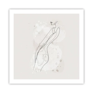 Affisch - Blicken går vilse - 60x60 cm