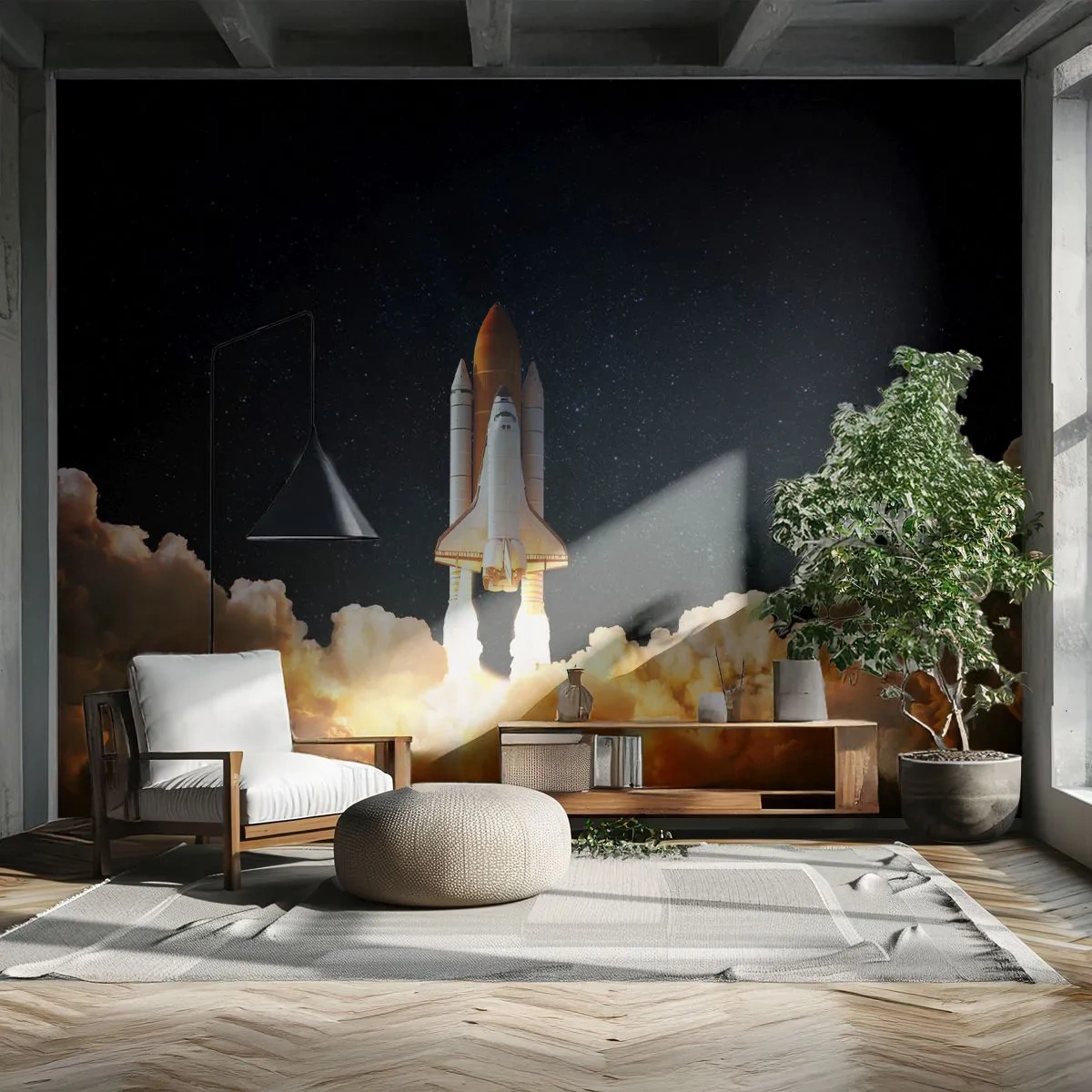Fototapet Standard Eco - Ad astra! - Kosmos, Astronomi, Rymdskepp - 350x256 cm