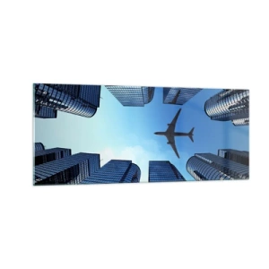 Glastavla - Bild på glas - Utsikten från glasravinen - 100x40 cm