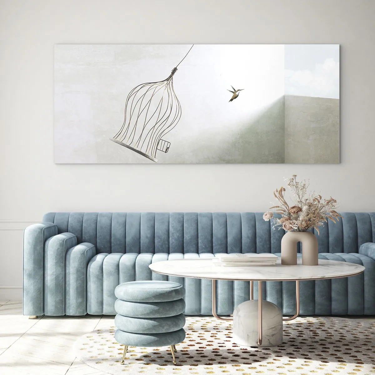 Glastavla - Bild på glas - I sitt esse - 120x50 cm