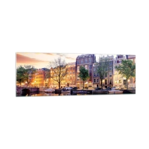 Glastavla - Bild på glas - Återhållsam och lugn holländsk skönhet - 160x50 cm