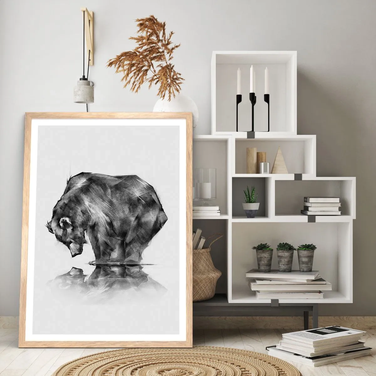 Affisch i ram av ljusek - Roligt att se någon närstående - 40x50 cm