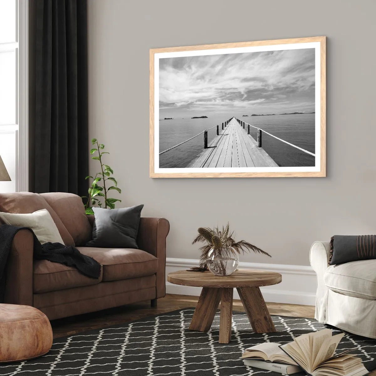 Affisch i ram av ljusek - Kanske en resa... - 91x61 cm