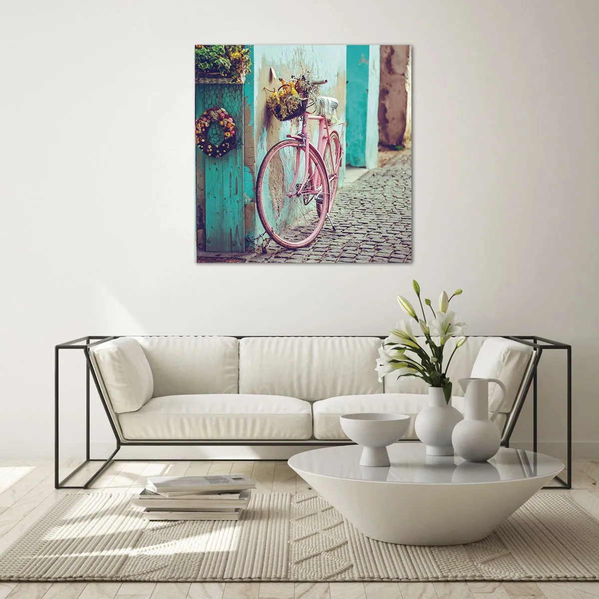Glastavla - Bild på glas - Strax tillbaka - 40x40 cm