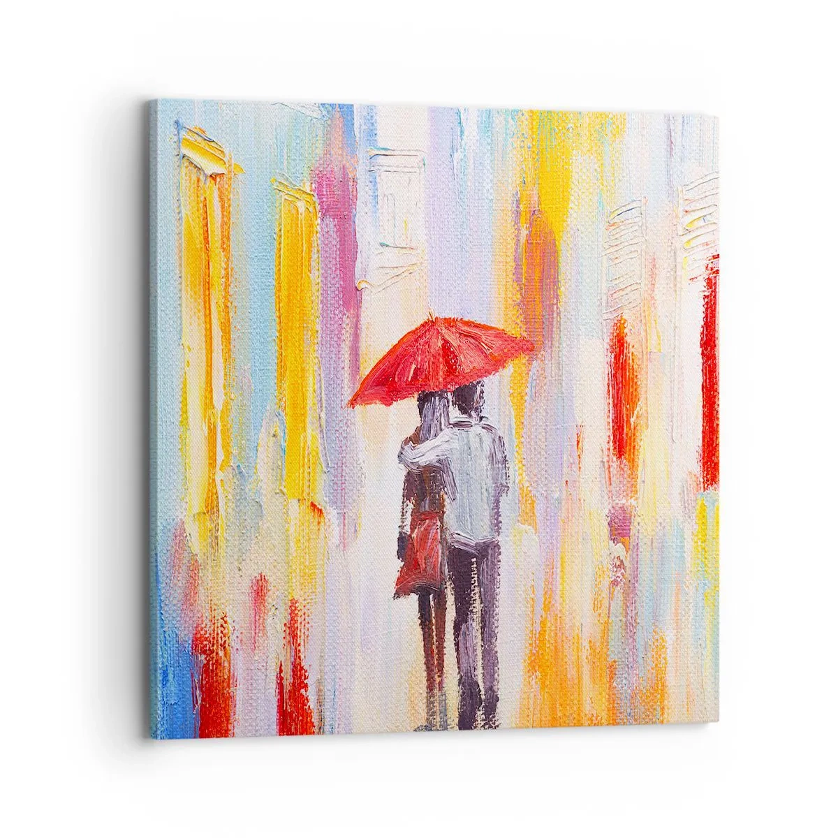 Canvastavla - Bild på duk - Må det fortsätta regna - 70x70 cm