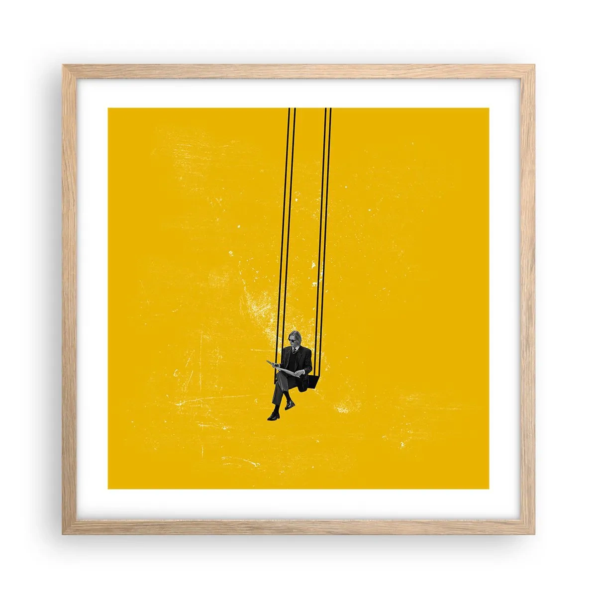 Affisch i ram av ljusek - En dag som alla andra - 50x50 cm