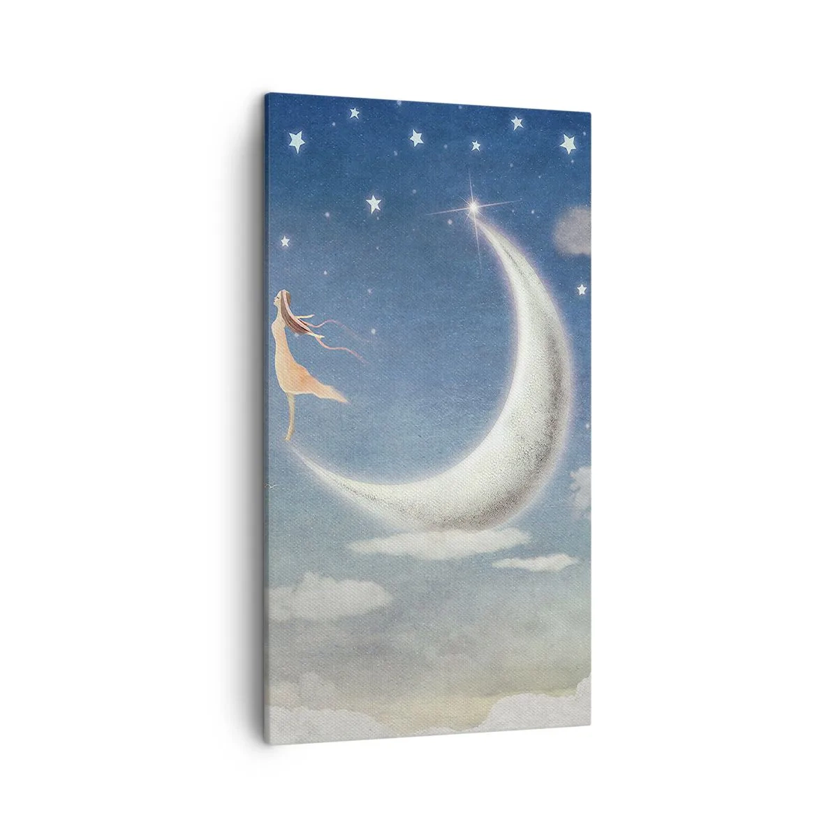 Canvastavla - Bild på duk - Blå friare - 45x80 cm