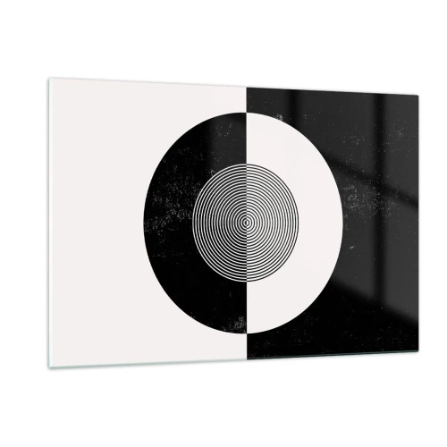 Glastavla - Bild på glas - Harmoni i svart och vitt - 120x80 cm