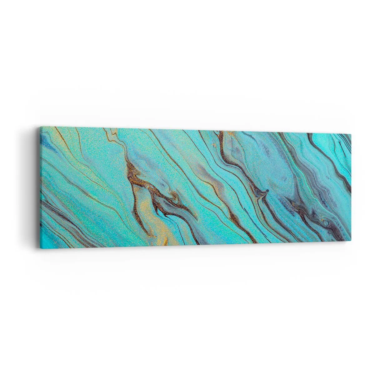 Canvastavla - Bild på duk - Turkost tidvatten - 90x30 cm