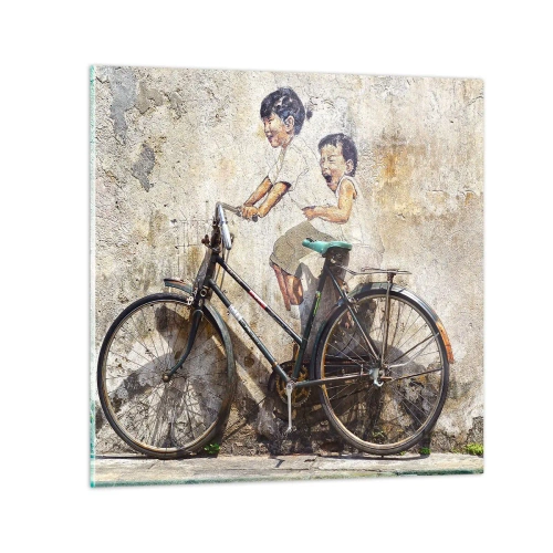 Glastavla - Bild på glas - Sant eller falskt? - 70x70 cm