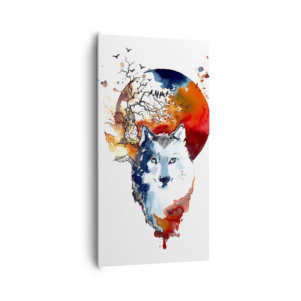 Canvastavla - Bild på duk - Näsa mot näsa med naturen - 65x120 cm