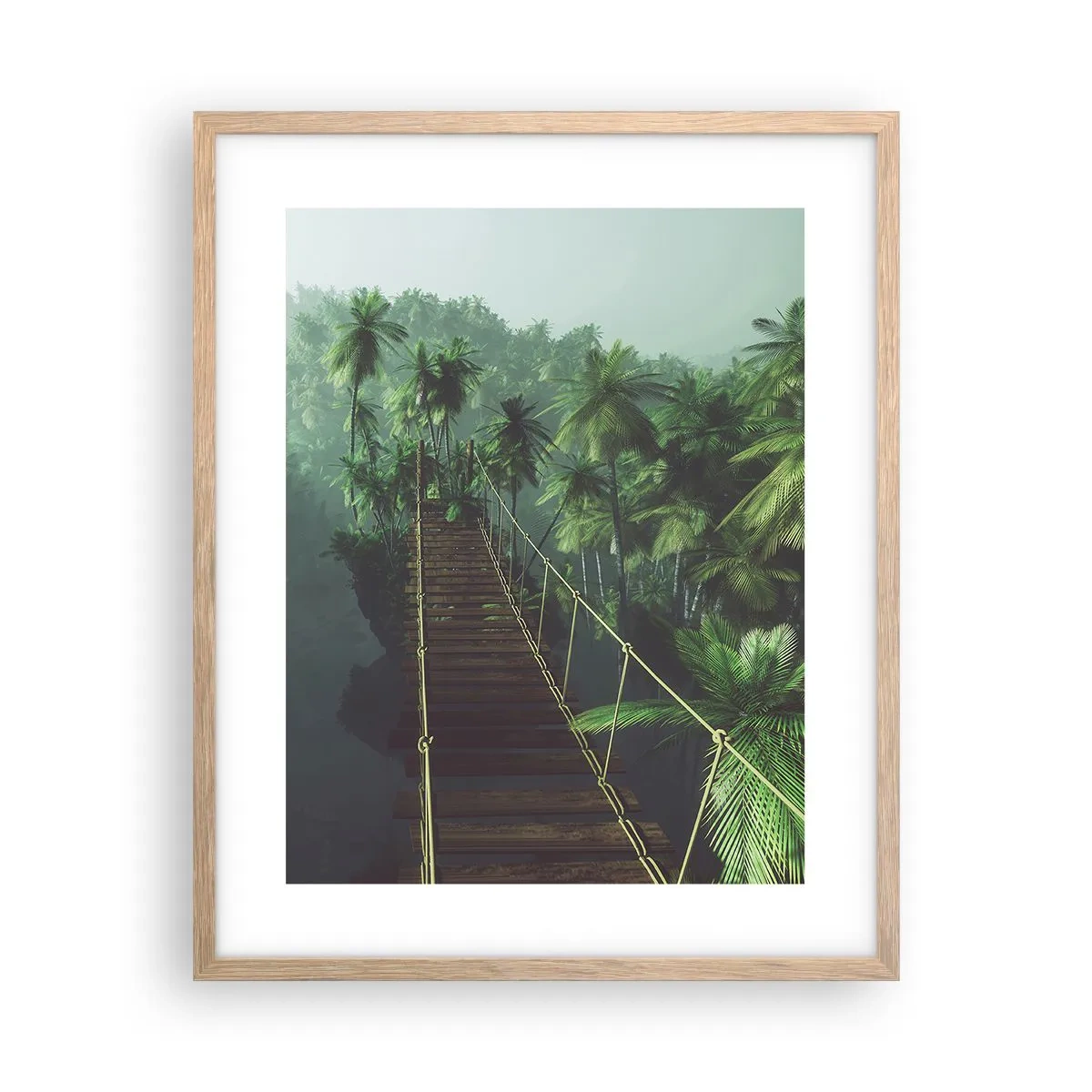 Affisch i ram av ljusek - Över grönskans kaos - 40x50 cm