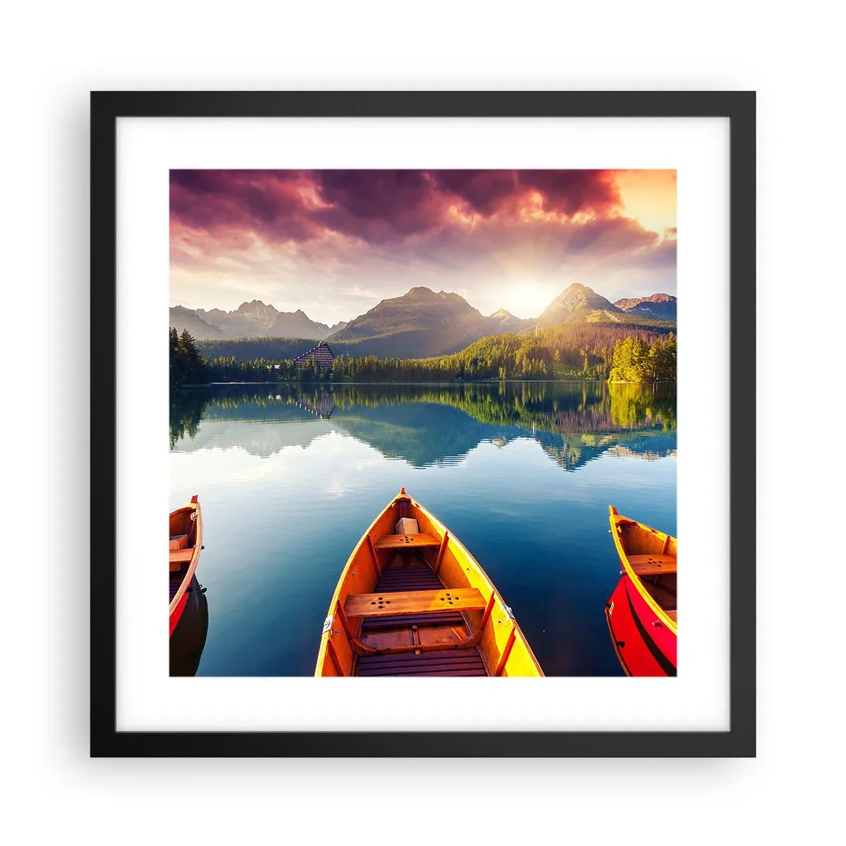 Affisch i svart ram - Ingenting mot naturen - 40x40 cm