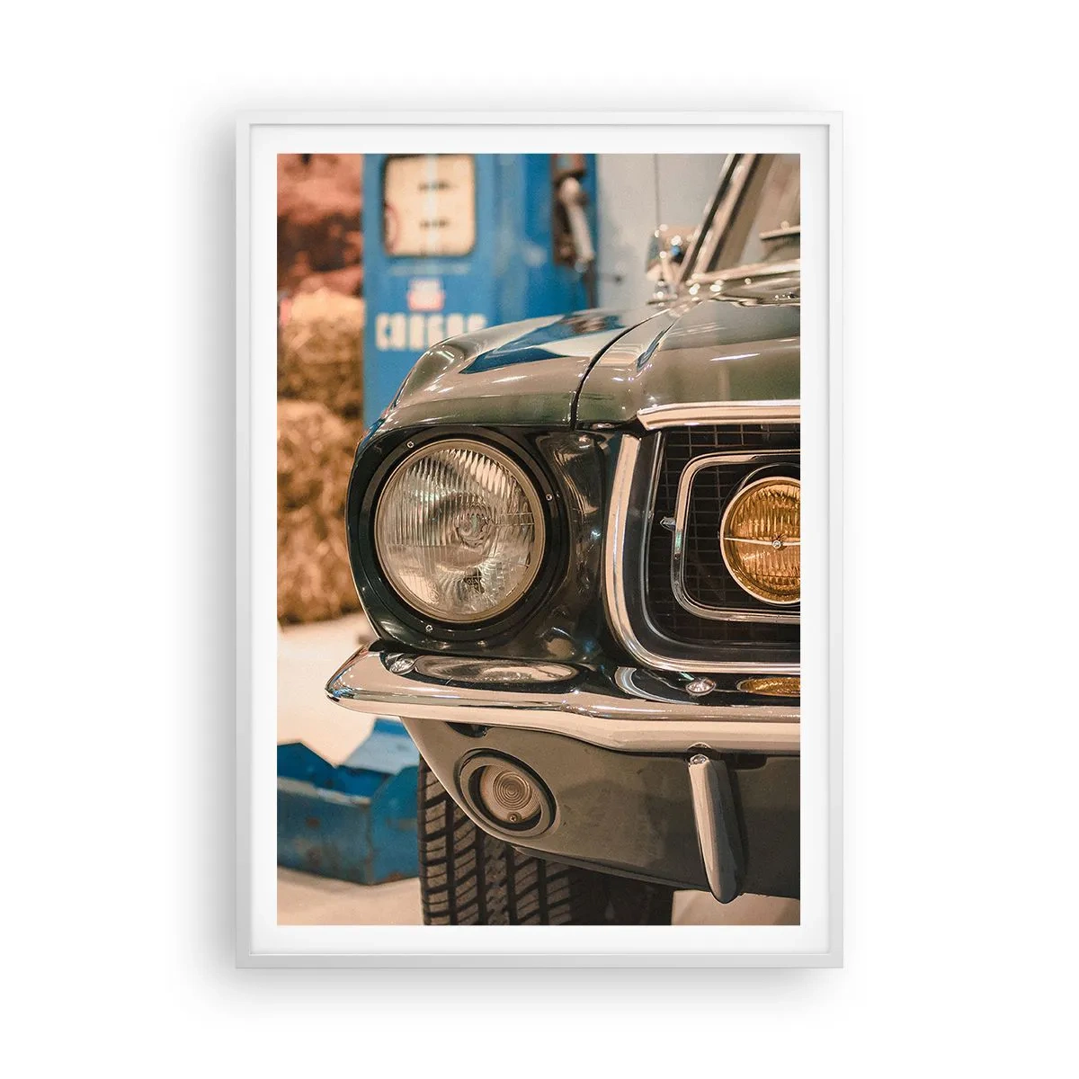 Affisch i vit ram - Ett möte med legenden - 70x100 cm