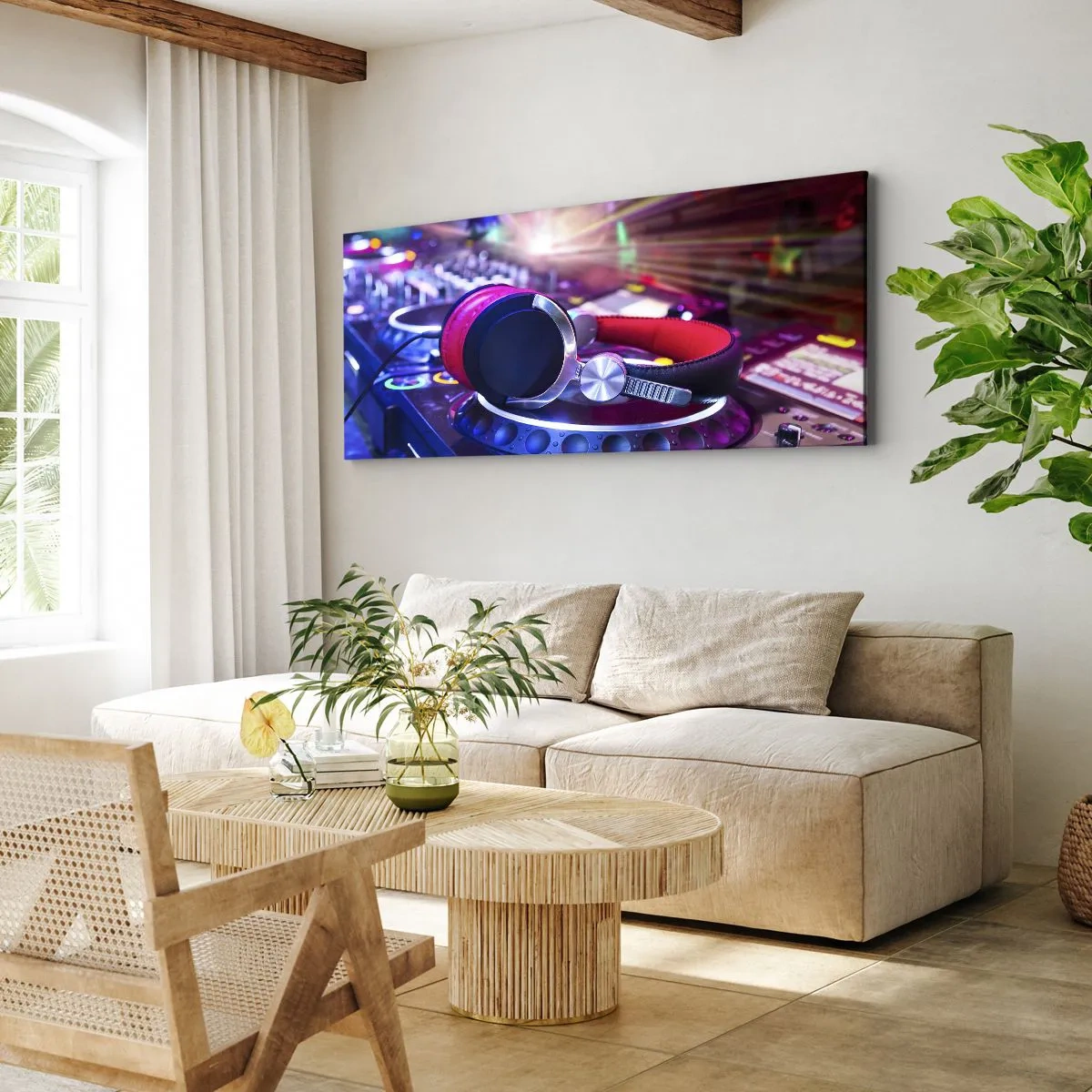 Canvastavla - Bild på duk - Låt partyt börja - 160x50 cm