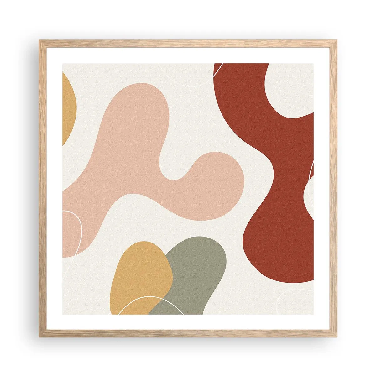 Affisch i ram av ljusek - Ornamental zig-zack? - 60x60 cm