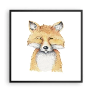 Affisch i svart ram - Rävens humör - 60x60 cm